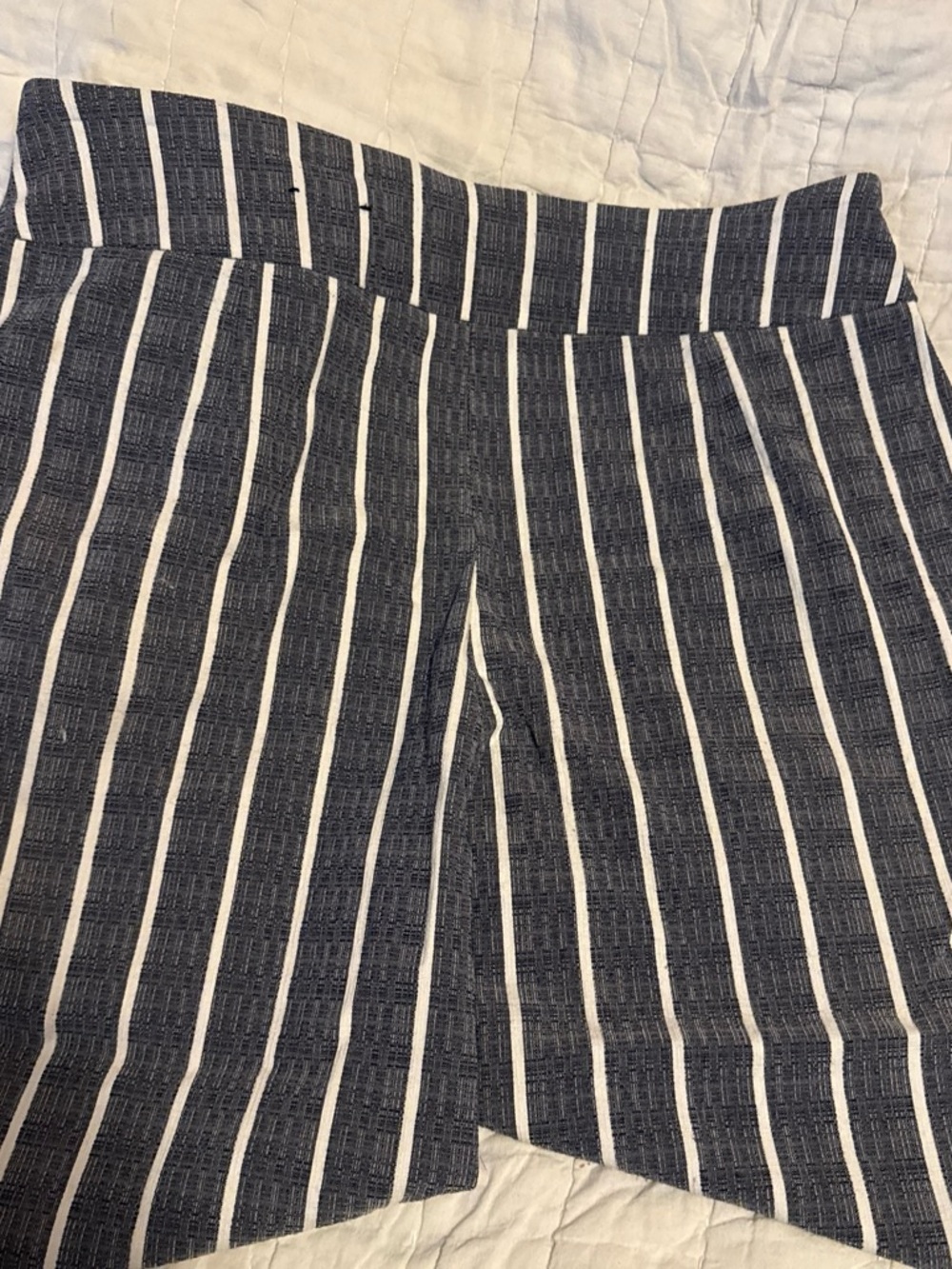 Versona Navy & White Vertical Stripe Chinos